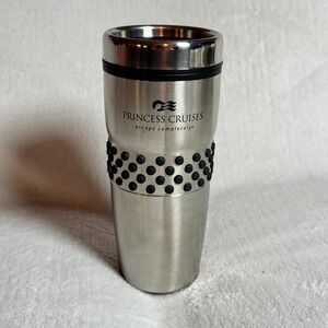 Princess Cruise Line Silver Mid Studded Stainless Steel Hot Drink Travel Tumbler